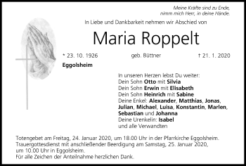 Anzeige von Maria Roppelt von MGO