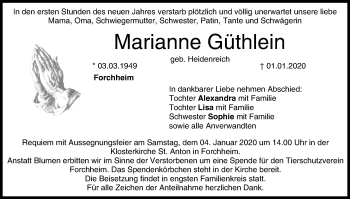 Anzeige von Marianne Güthlein von MGO