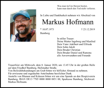 Anzeige von Markus Hofmann von MGO