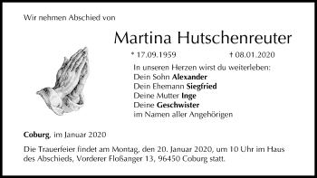 Anzeige von Martina Hutschenreuter von MGO