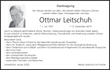Anzeige von Ottmar Leitschu von MGO