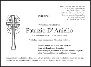 Anzeige von Patrizio D'Aniello von MGO