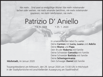 Anzeige von Patrizio D'Aniello von MGO