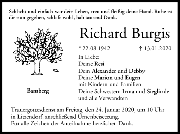 Anzeige von Richard Burgis von MGO
