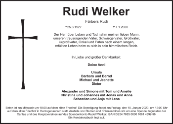 Anzeige von Rudi Welker von MGO
