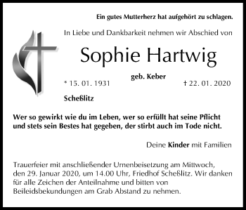 Anzeige von Sophie Hartwig von MGO
