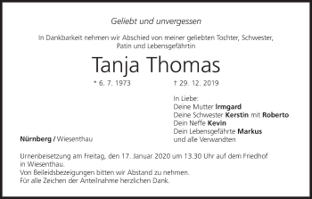 Anzeige von Tanja Thomas von MGO