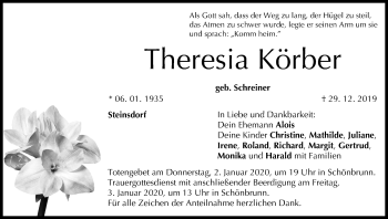 Anzeige von Theresia Körber von MGO