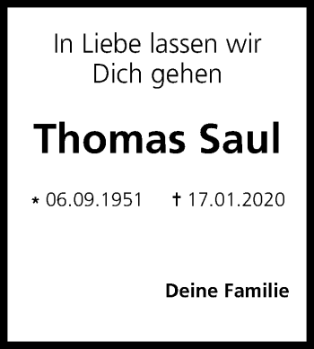 Anzeige von Thomas Saul von MGO