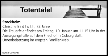 Anzeige von Totentafel vom 09.01.2020 von MGO