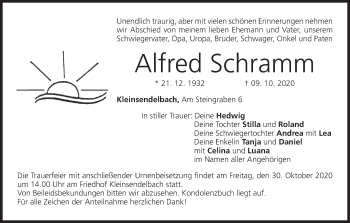 Anzeige von Alfred Schramm von MGO