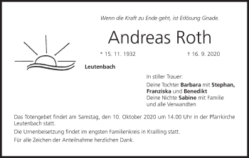 Anzeige von Andreas Roth von MGO