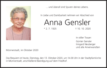Anzeige von Anna Gensler von MGO