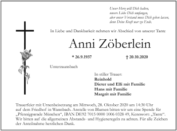 Anzeige von Anni Zöberlein von MGO