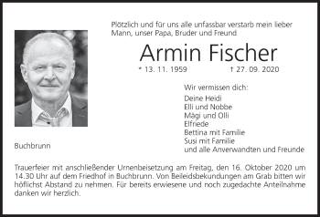 Anzeige von Armin Fischer von MGO