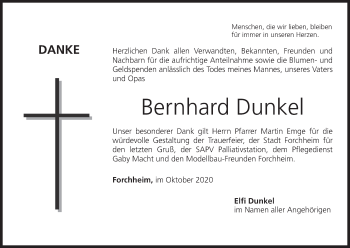 Anzeige von Bernhard Dunkel von MGO