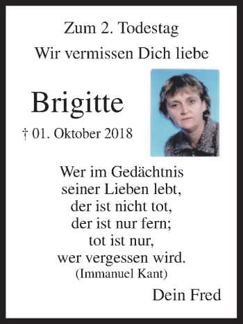 Anzeige von Brigitte  von MGO