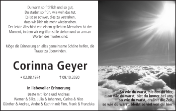 Anzeige von Corinna Geyer von MGO