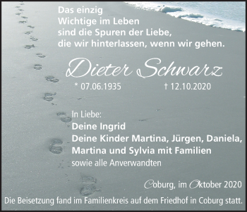 Anzeige von Dieter Schwarz von MGO