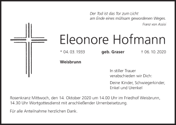 Anzeige von Eleonore Hofmann von MGO