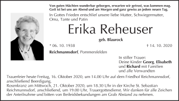 Anzeige von Erika Reheuser von MGO