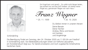 Anzeige von Franz Wagner von MGO