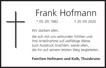 Anzeige von Frank Hofmann von MGO
