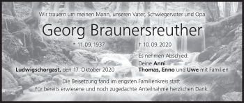 Anzeige von Georg Braunersreuther von MGO