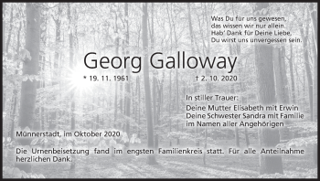 Anzeige von Georg Galloway von MGO