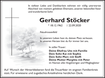 Anzeige von Gerhard Stöcker von MGO