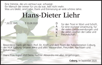 Anzeige von Hans-Dieter Liehr von MGO