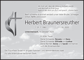 Anzeige von Herbert Braunersreuther von MGO