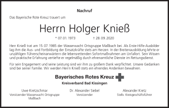 Anzeige von Holger Knieß von MGO