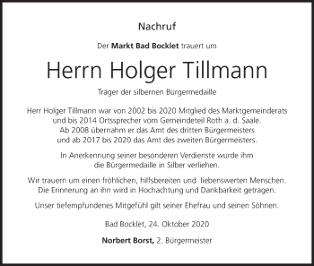 Anzeige von Holger Tillmann von MGO
