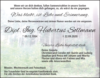 Anzeige von Hubertus Sollmann von MGO