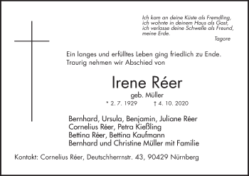 Anzeige von Irene Réer von MGO