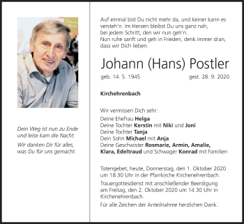 Anzeige von Johann Postler von MGO