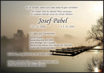 Anzeige von Josef Pabel von MGO