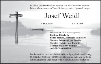 Anzeige von Josef Weidl von MGO