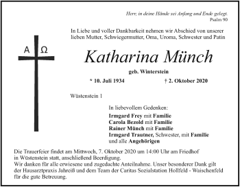Anzeige von Katharina Münch von MGO
