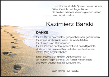 Anzeige von Kazimierz Barski von MGO