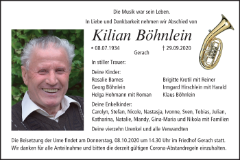 Anzeige von Kilian Böhnlein von MGO