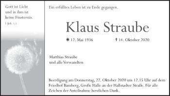 Anzeige von Klaus Straube von MGO