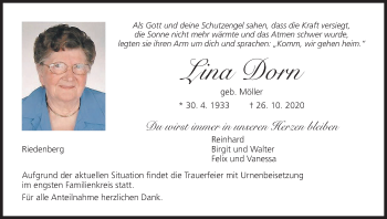 Anzeige von Lina Dorn von MGO