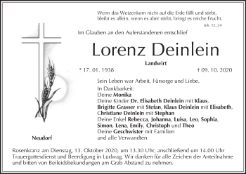 Anzeige von Lorenz Deinlein von MGO