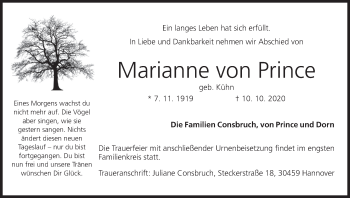 Anzeige von Marianne von Prince von MGO
