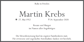 Anzeige von Martin Krebs von MGO