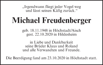 Anzeige von Michael Freudenberger von MGO