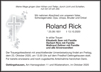 Anzeige von Roland Rick von MGO