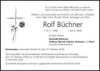 Anzeige von Rolf Büchner von MGO